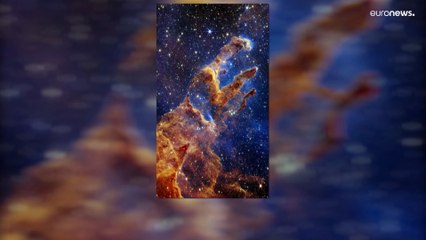 فيديو: التلسكوب جيمس ويب يلتقط صورة لآلاف النجوم المتلألئة تحيط بـ"أعمدة الخلق"