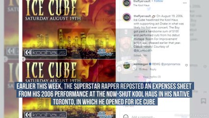Drake reveals he was paid $100 to open for Ice Cube in 2006