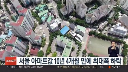 Download Video: 서울 아파트값 10년 4개월 만에 최대폭 하락