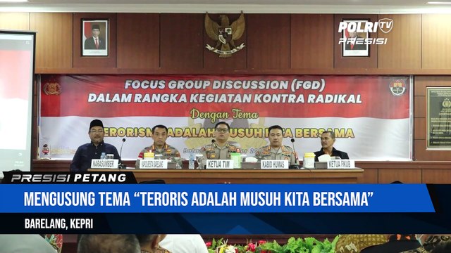Divisi Humas Polri Gelar Focus Group Discusion Kontra Radikal Di Polresta Barelang