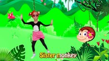 Monkey Banana Dance Song | Kids Rhyme To Learn Animals