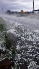 Pedra de granizo do tamanho de ovo causa destruição e pânico no Oeste de SC