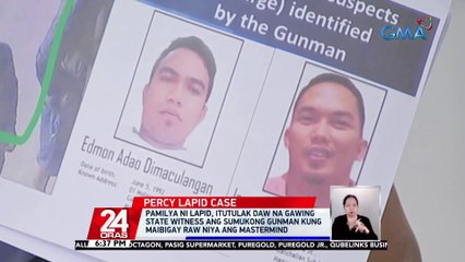 Sumukong gunman sa pagpatay kay Percy Lapid, pumayag na pabuksan ang kaniyang bank account para matukoy ang mastermind sa krimen | 24 Oras