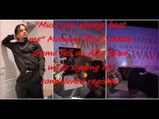 Moment Rico's Photo Frame Fell On Alex Head While Signing His Condolence Register..