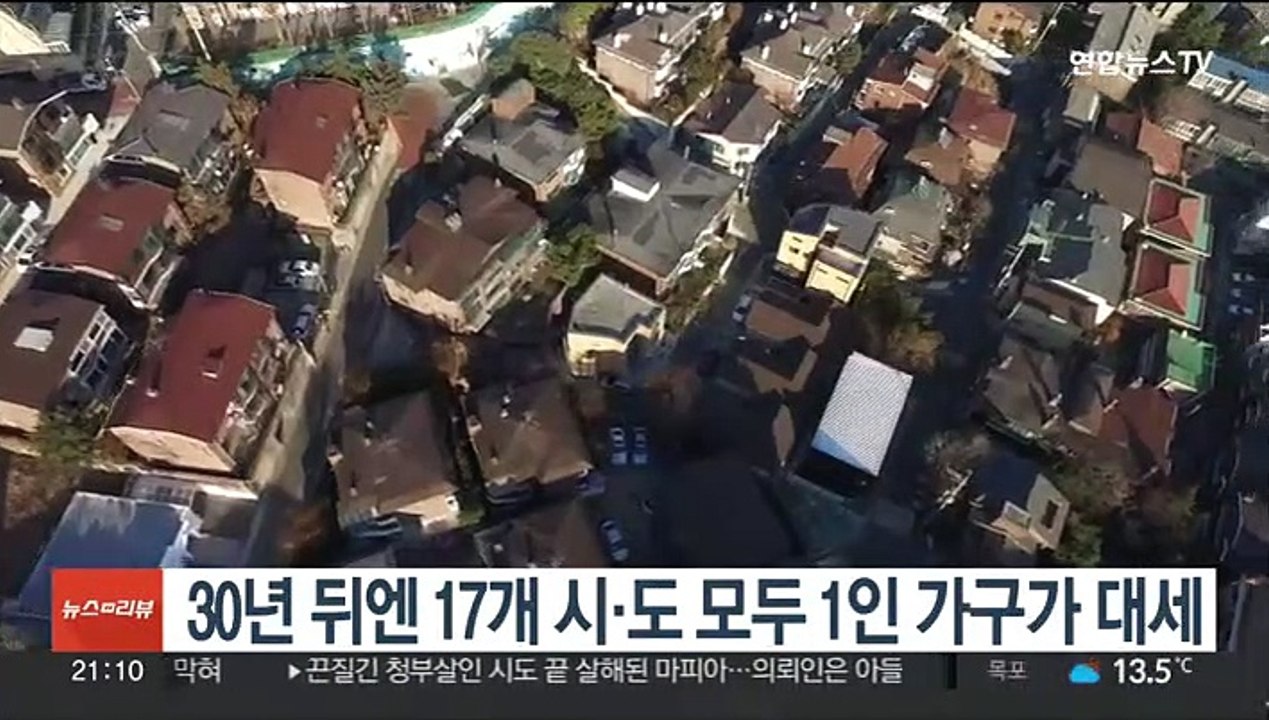 30년 뒤엔 17개 시·도 모두 1인 가구가 대세