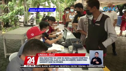 Mga nakatira sa loob ng Manila South Cemetery, ininspeksyon; ilan sa mga residente, nabistong sangkot daw sa krimen | 24 Oras