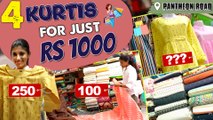 Pantheon Street Shopping Challenge  | 4 Kurtis For Just Rs.1000  | Dharshini Vlogs