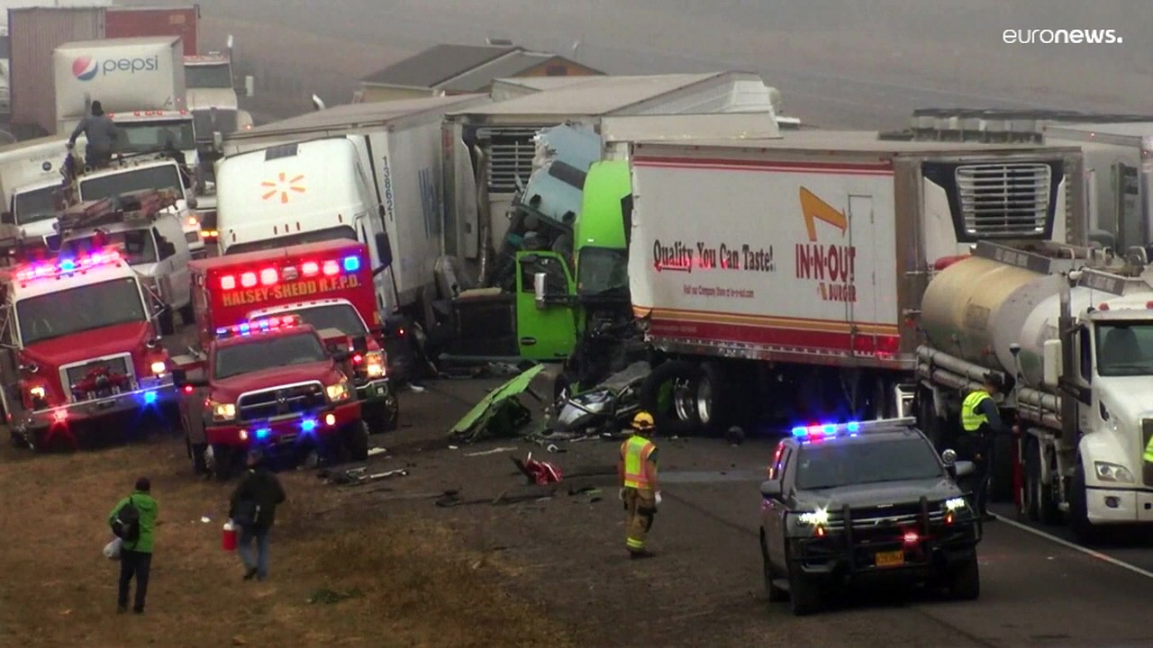 Zu schnell bei Nebel: 1 km lange Massenkarambolage in US-Staat Oregon