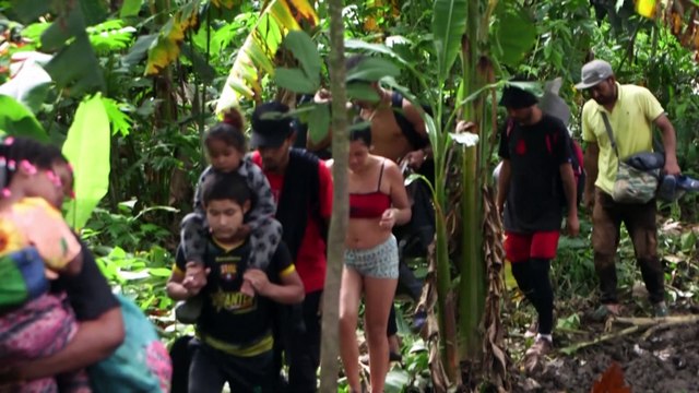 Agobiados en el Darién panameño, migrantes venezolanos mantienen la vista en EEUU