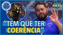 Cruzeiro: Hugão cobra critério da arbitragem