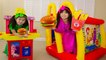 Emma & Jannie Pretend Play w- McDonalds Hamburger Restaurant Food Toys