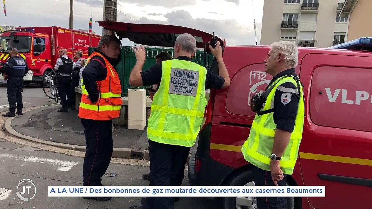 Le Journal - 20/10/2022 - A LA UNE / Des bonbonnes de gaz moutarde découvertes aux Casernes Beaumont