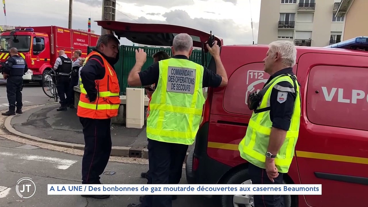 A LA UNE / Des bonbonnes de gaz moutarde découvertes aux Casernes Beaumont
