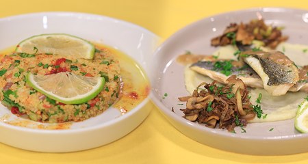 Poisson façon meunière ,Taboulé à la tunisienne  - Koujinetna Haka 2 EP 09