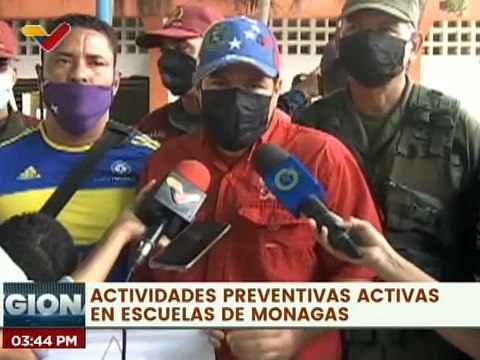 Funcionarios de protección y prevención realizan actividades preventivas en las escuelas de Monagas