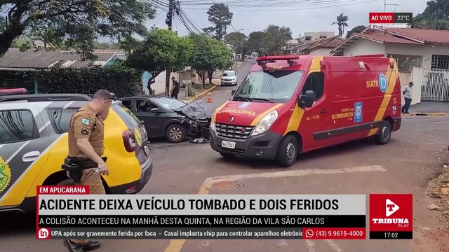 Acidente deixa dois feridos em bairro de Apucarana