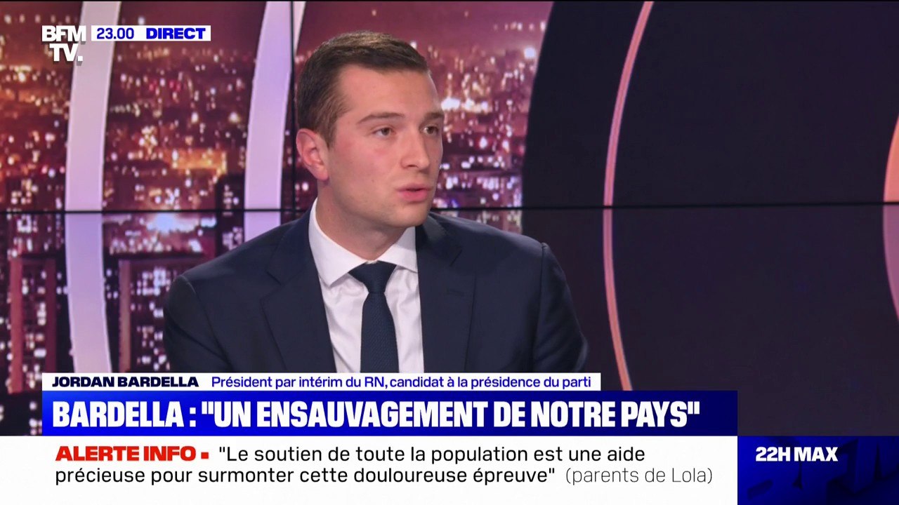 Jordan Bardella sur le terme "francocide": "Éric Zemmour c'est Monsieur Plus, il faut toujours trouver un terme encore plus fort pour décrire la réalité"