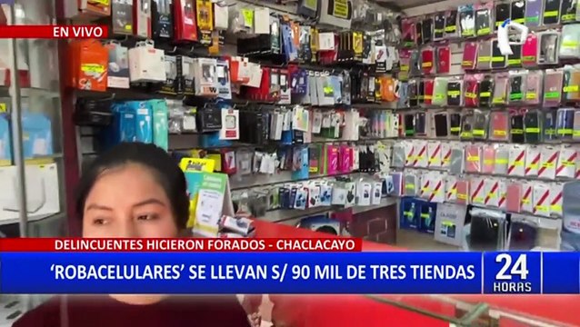 Chaclacayo: delincuentes roban 90 mil soles de tres tiendas de celulares