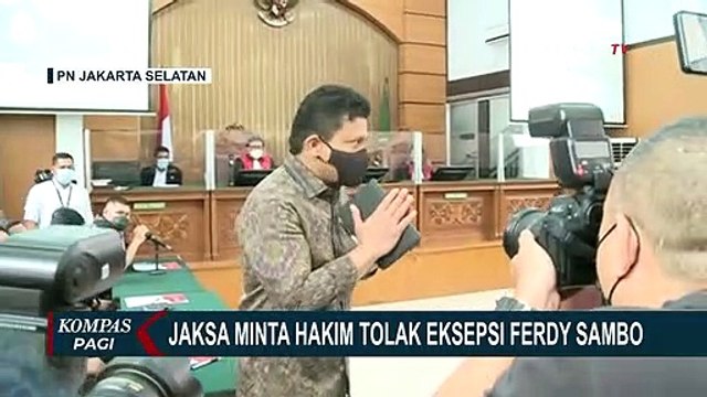Jaksa Penuntut Umum Minta Majelis Hakim Tolak Eksepsi Ferdy Sambo di Kasus Brigadir Yosua