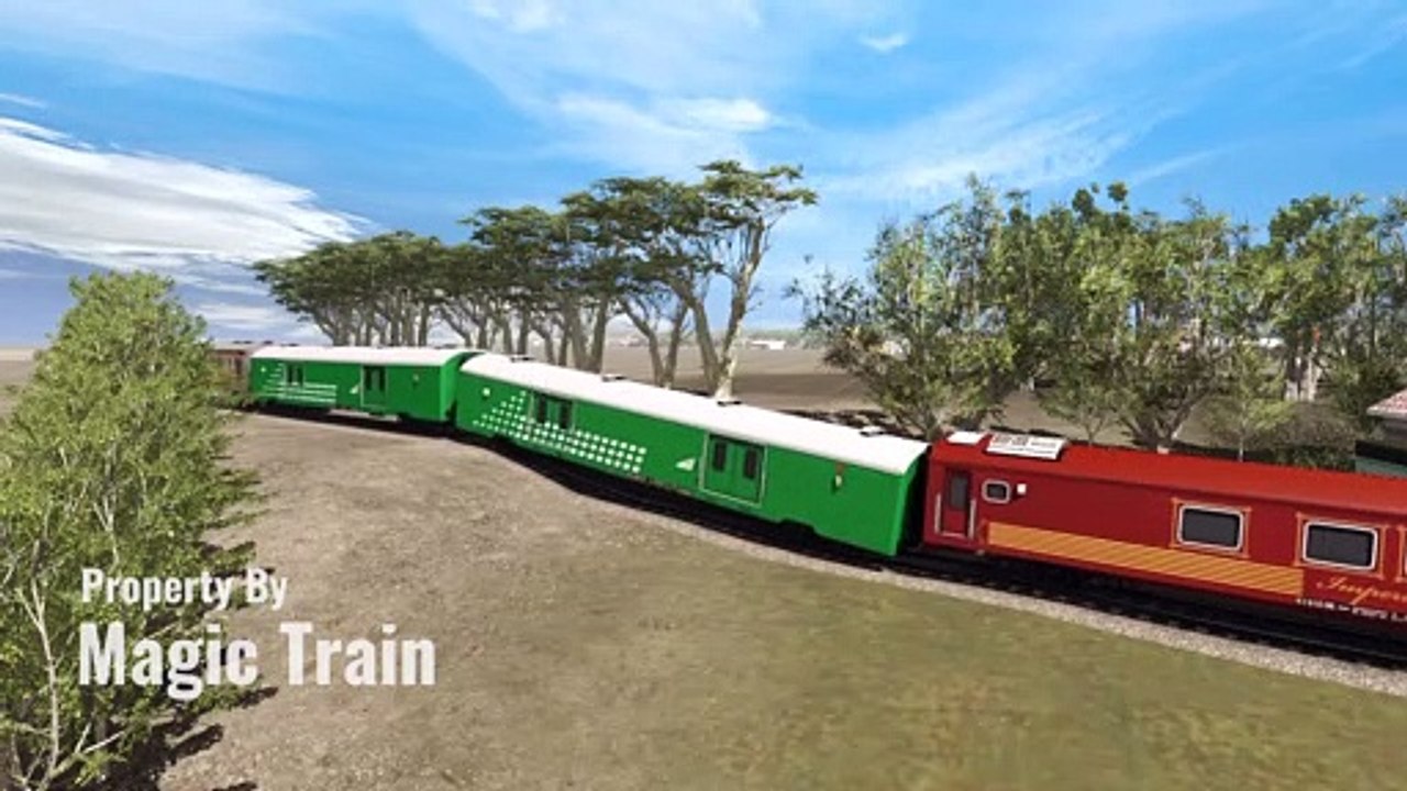 Railroad Journey Flying Train Simulator 2019 | The attraction of the flying train twists and turns in a circle