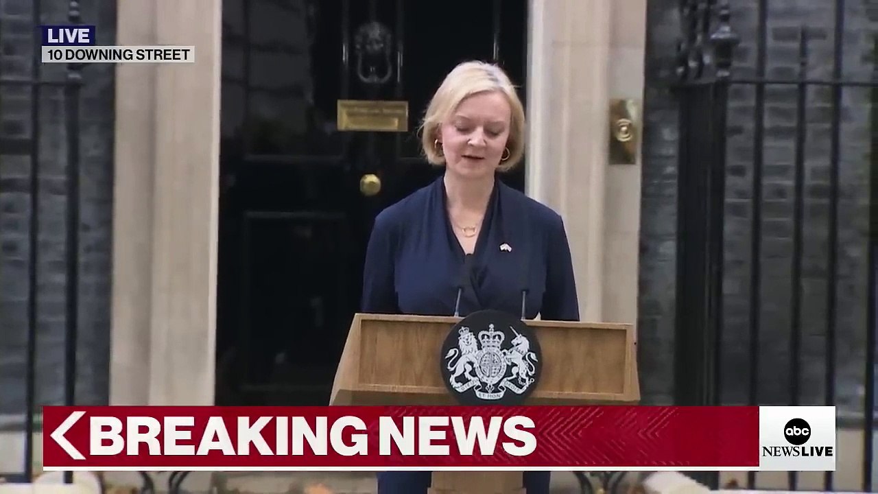 British Prime Minister Liz Truss announces resignation