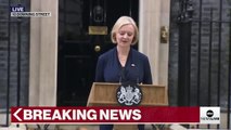 British Prime Minister Liz Truss announces resignation