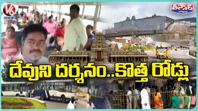 MLA Jeevan Reddy Takes Munugodu Voters To Yadadri Temple | Munugodu ByPoll 2022 | V6 Teenmaar