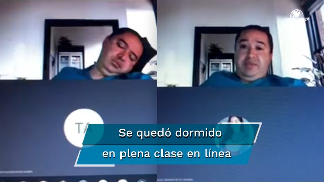 ¡Por quedarse dormido! Alumnos exhiben a profesor en redes sociales y se vuelve viral