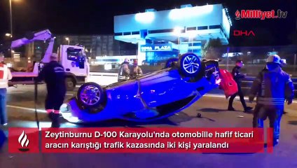 D-100'de trafik kazası: 2 yaralı
