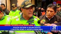 ‘Los malditos del Barrio Chino’: PNP frustra robo y detiene a cuatro extranjeros y un peruano