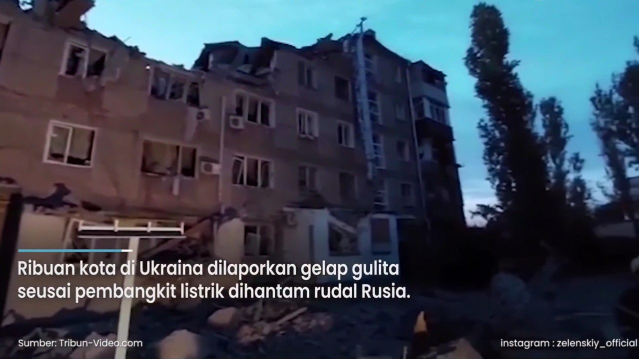 DETIK DETIK RUDAL RUSIA HANCURKAN PEMBANGKIT LISTRIK UKRAINA