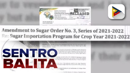 Arrival date ng natitirang volume ng inangkat na asukal, iniurong batay sa Sugar Order No. 3 na nilagdaan ni President Ferdinand R. Marcos