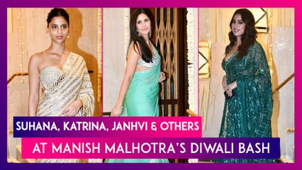 Download Video: Suhana Khan, Katrina Kaif-Vicky Kaushal, Janhvi Kapoor, Kiara Advani, Abhishek -Aishwarya Rai Bachchan, Varun Dhawan, Malaika Arora And Several Others Attended Manish Malhotra’s Diwali Bash