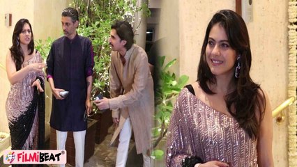 Kajol ने Saree look में मारी Diwali party में entry, Media से बोली ये बात, Video Viral | FilmiBeat