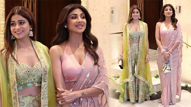Shilpa Shetty Shamita Shetty Manish Malhotra Diwali Party Look Viral|Boldsky*Entertainment