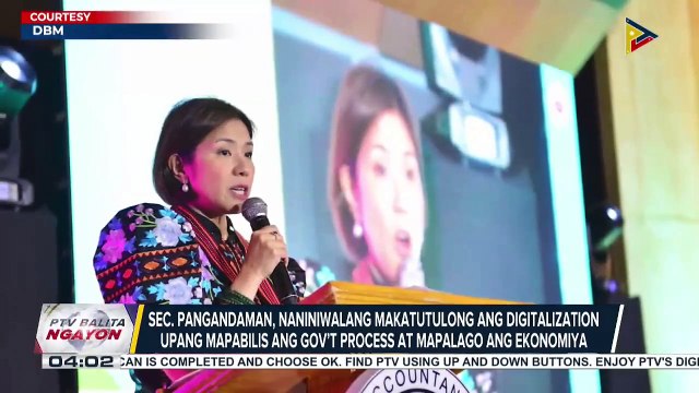 Sec. Pangandaman, naniniwalang makatutulong ang digitalization upang mapabilis ang gov't process at mapalago ang ekonomiya