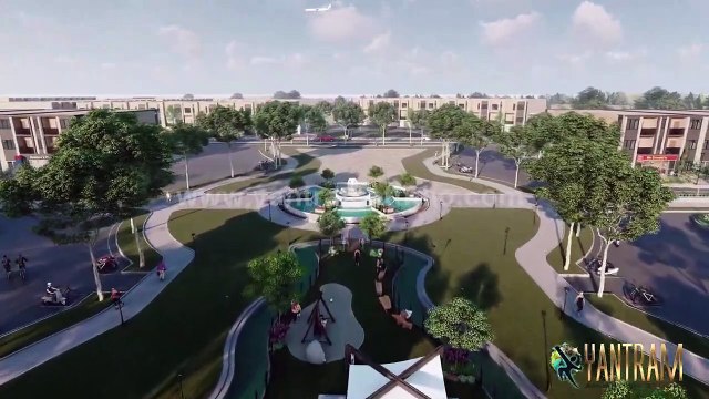 3D Architectural Walkthrough of Township in Red Oak, Texas by Yantram 3D Walkthrough Studio