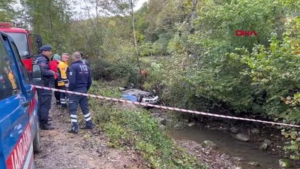 Son Dakika | DERE YATAĞINA YUVARLANAN OTOMOBİLİN SÜRÜCÜSÜ ÖLDÜ