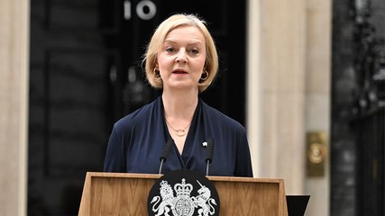 Watch moment Liz Truss resigns as prime minister after 45 days in office