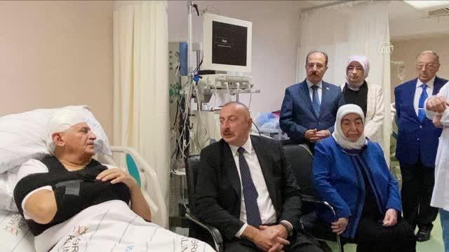 Son dakika haberi... Cumhurbaşkanı Aliyev, Binali Yıldırım ve Şamil Ayrım'ı hastanede ziyaret etti