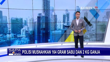 Musnahkan Narkoba, Polisi Blender 164 Gram Sabu dan 2 Kg Ganja