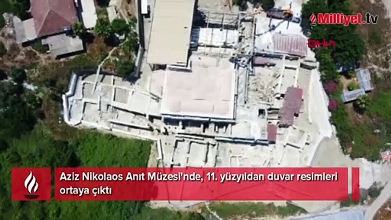 Aziz Nikolaos Anıt Müzesi'nde, 11. yüzyıldan duvar resimleri ortaya çıktı