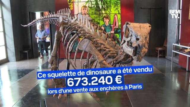 Ce squelette de dinosaure a été vendu plus de 600.000€ lors d'une vente aux enchères à Paris