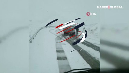 Sürücüler kara hazırlıksız yakalandı! İşte o görüntüler