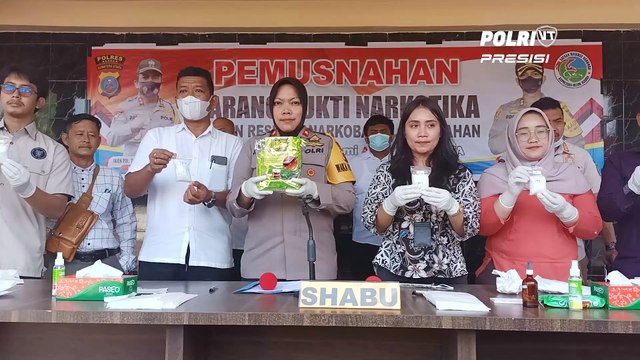 Polres Asahan Rebus Barang Bukti 1,5 Kilogram Sabu