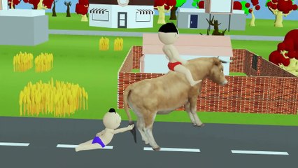 Pagal Sittu Aur Chudail _Cow And Watermelon Comedy_Gyandeep Cartoon_Sittu Toons Jokes