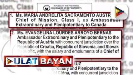 Скачать видео: President Ferdinand R. Marcos, isinumite ang nominasyon para sa tatlong DFA officials sa CA