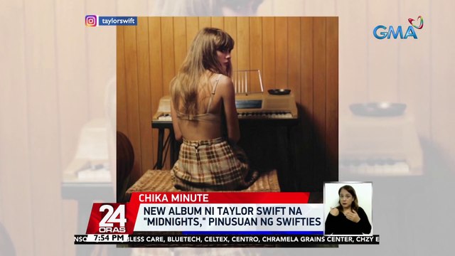 New album ni Taylor Swift na Midnights, pinusuan ng swifties | 24 Oras