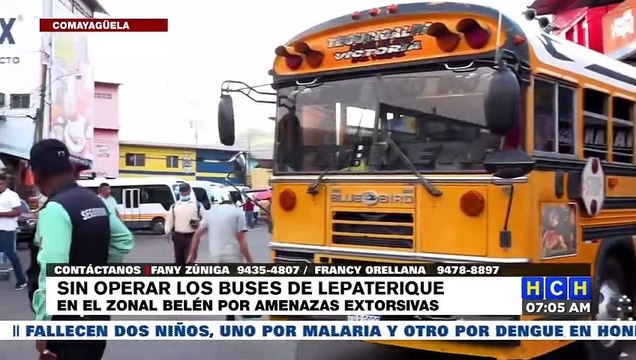 ¡Amedrentados! Sin operar nuevamente buses de Lepaterique por temor a la extorsión