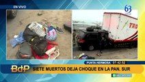 Trágico accidente: siete muertos, entre ellos dos menores, deja choque en Punta Hermosa